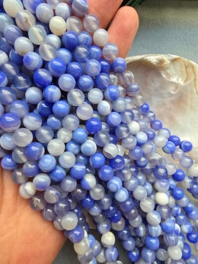 AAA 8 MM İndigo Madagaskar Akik Taşı