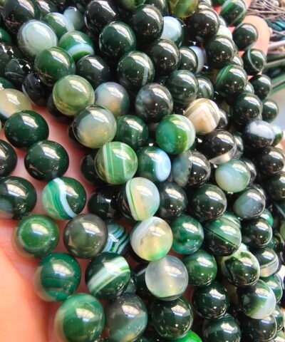 AAA 8 MM Yeşil Madagaskar Akik Taşı