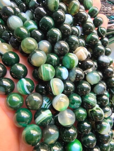 AAA 8 MM Yeşil Madagaskar Akik Taşı