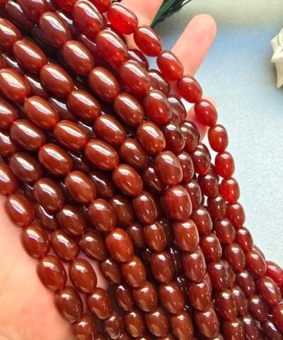 10x14 MM Arpa Koyu Kahve Karnelyan Akik Taşı