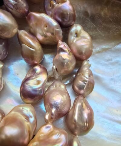 5A Kalite 14 MM Pembe Barok Doğal İnci