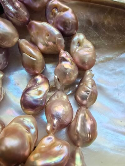 5A Kalite 14 MM Pembe Barok Doğal İnci