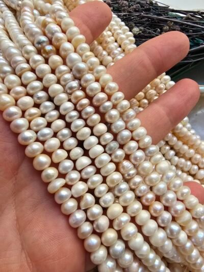7X5 MM Doğal Barok Disk İnci - Görsel 3
