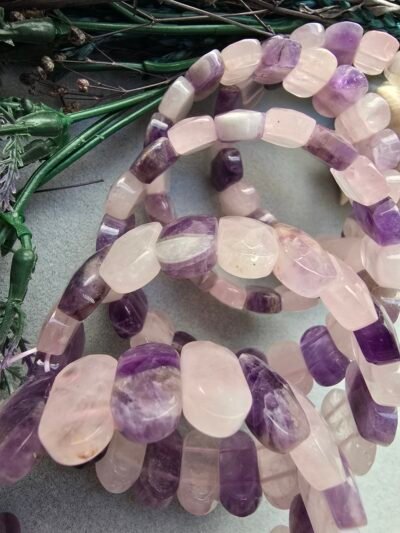 20 MM Pembe Kuvars Ametist Doğal Taş Bileklik - Görsel 3