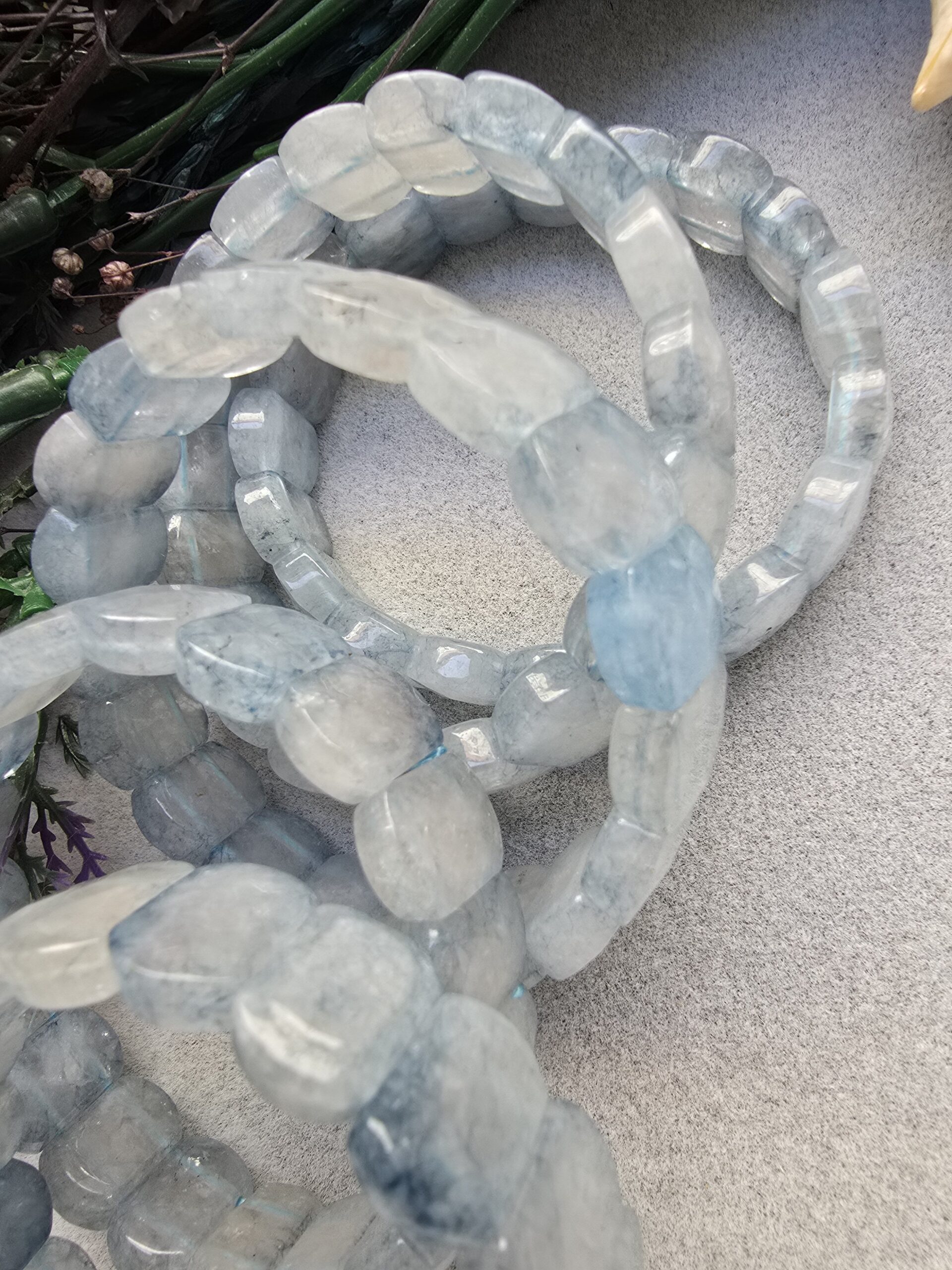 14 Mm Fasetli Akuamarin Tasi Bileklik 2