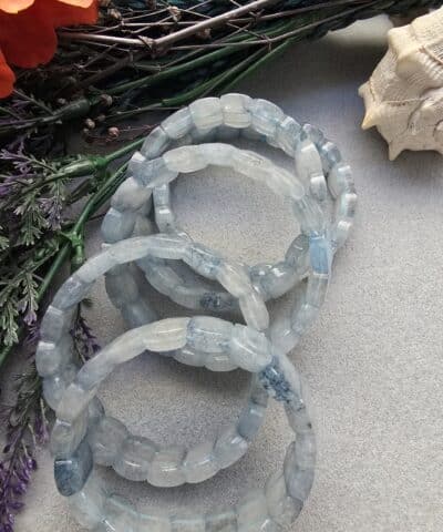 14 Mm Fasetli Akuamarin Tasi Bileklik