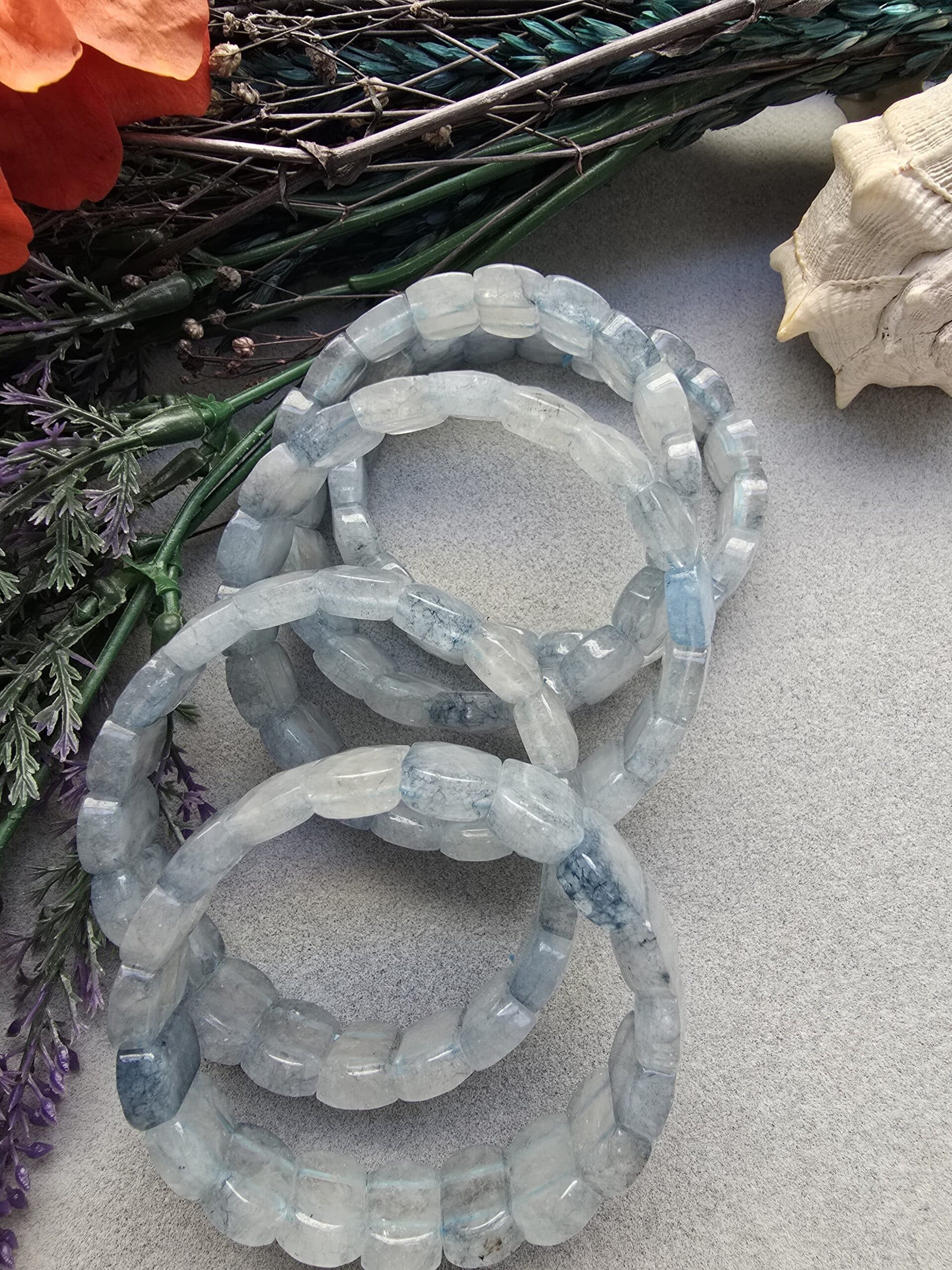 14 Mm Fasetli Akuamarin Tasi Bileklik