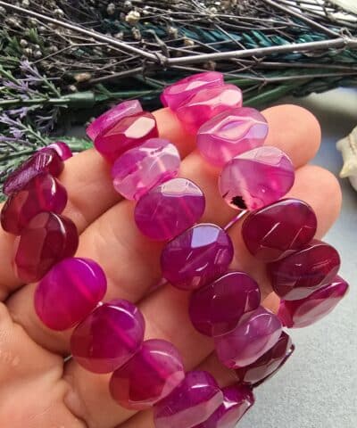 14 Mm Fasetli Fujya Madagaskar Akik Tasi Bileklik