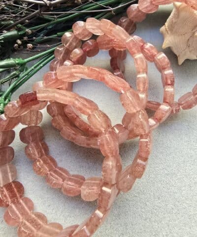 14 Mm Fasetli Gul Kuvars Tasi Bileklik