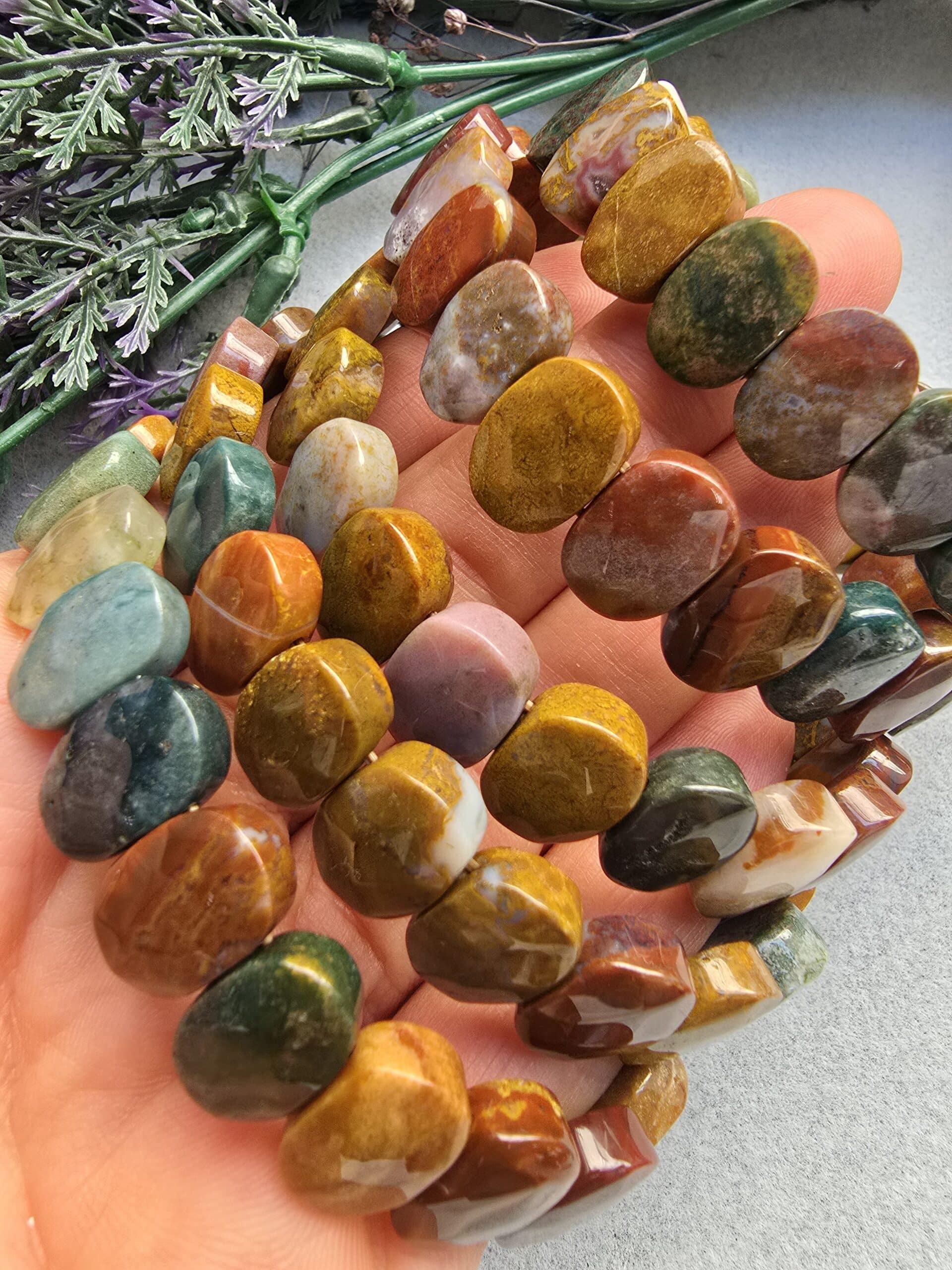 14 Mm Fasetli Hint Akik Tasi Bileklik 2