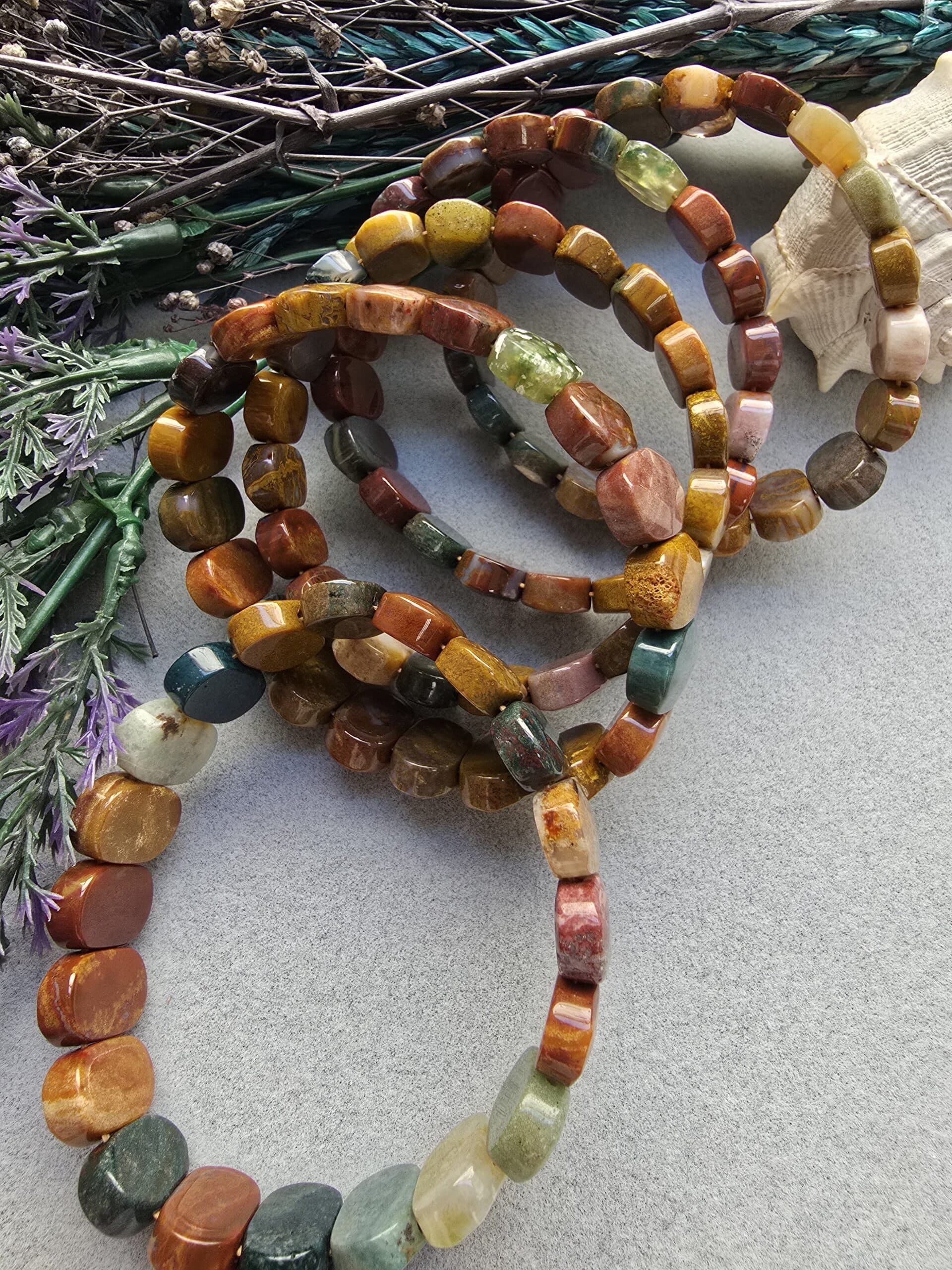 14 Mm Fasetli Hint Akik Tasi Bileklik