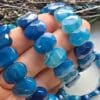 14 Mm Fasetli Mavi Madagaskar Akik Tasi Bileklik 2