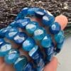14 Mm Fasetli Mavi Madagaskar Akik Tasi Bileklik 4