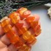 14 Mm Fasetli Turuncu Madagaskar Akik Tasi Bileklik