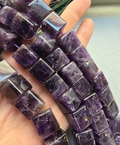 14x14 MM AAA Küp Ametist Doğal Taşı