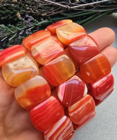 20 Mm Ates Madagaskar Akik Tasi Bileklik 2