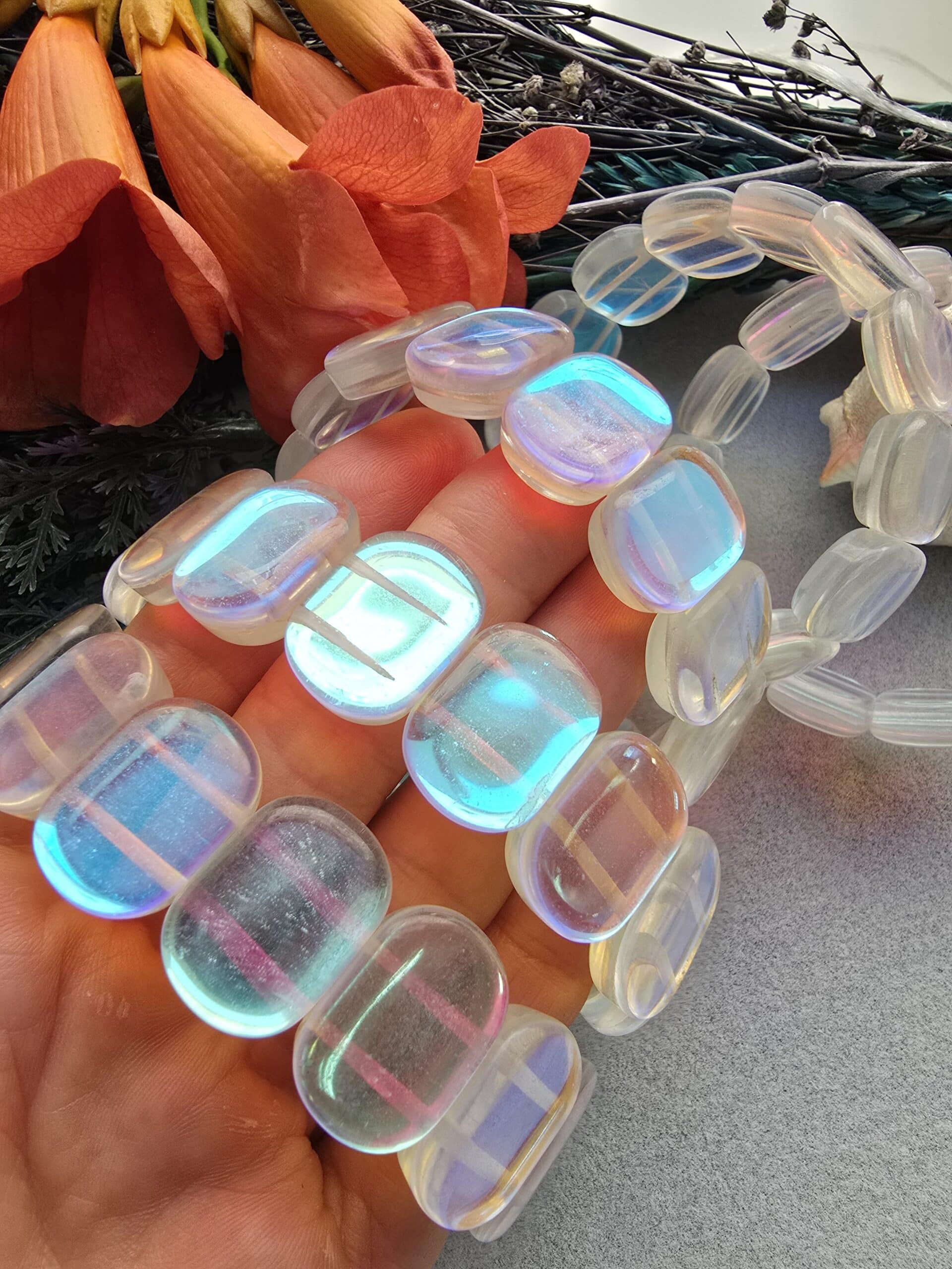 20 Mm Aura Termal Kuvars Dogal Tas Bileklik