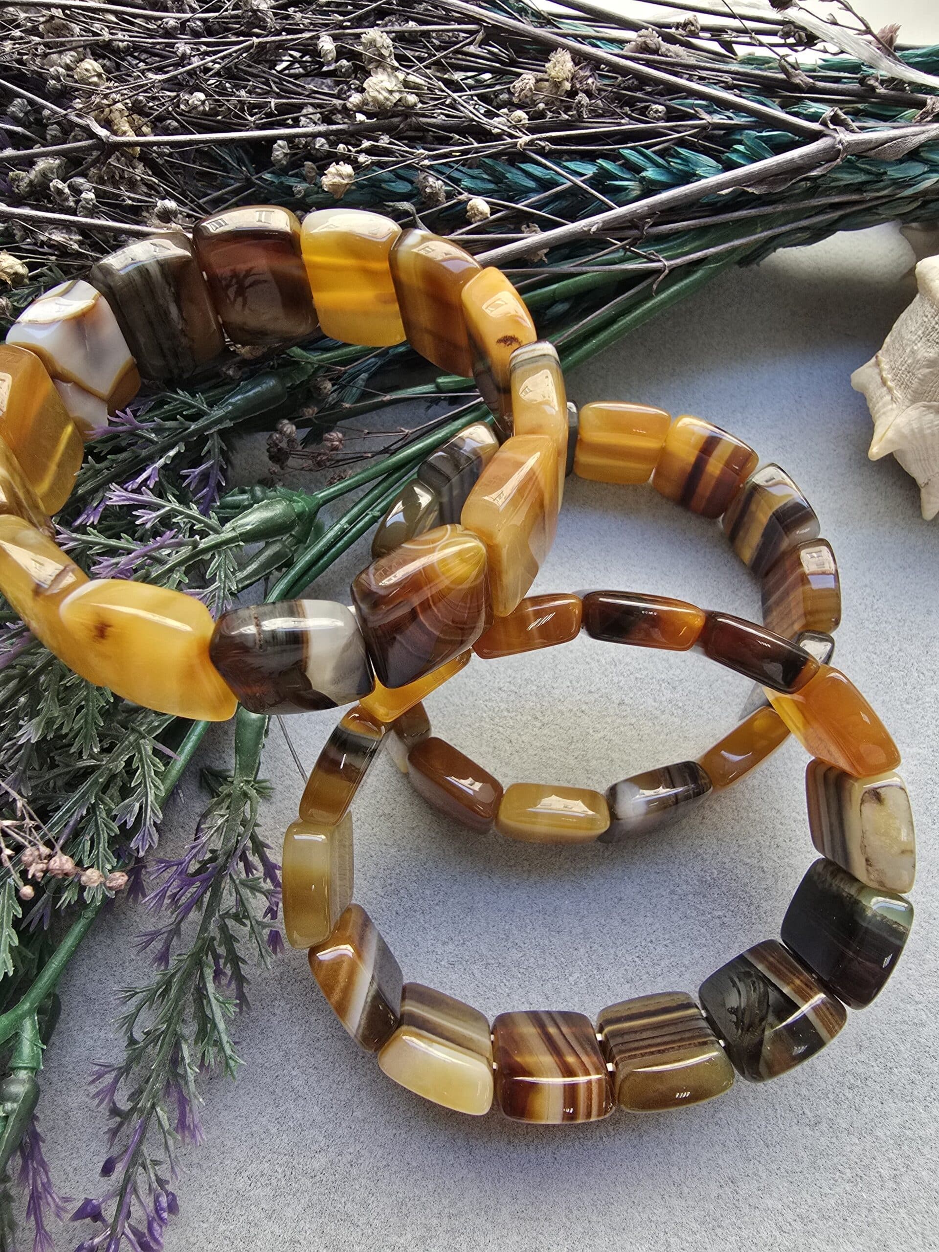 20 Mm Kahve Madagaskar Akik Tasi Bileklik