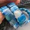 20 Mm Mavi Madagaskar Akik Tasi Bileklik 2