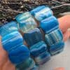 20 Mm Mavi Madagaskar Akik Tasi Bileklik 4