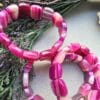 20 Mm Pembe Madagaskar Akik Tasi Bileklik
