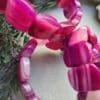 20 Mm Pembe Madagaskar Akik Tasi Bileklik 2