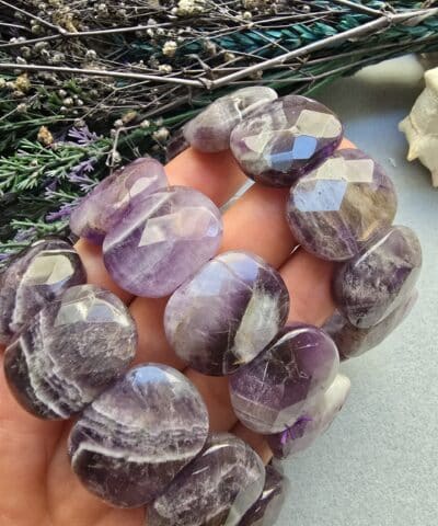 25 MM Ametist Doğal Taş Bileklik