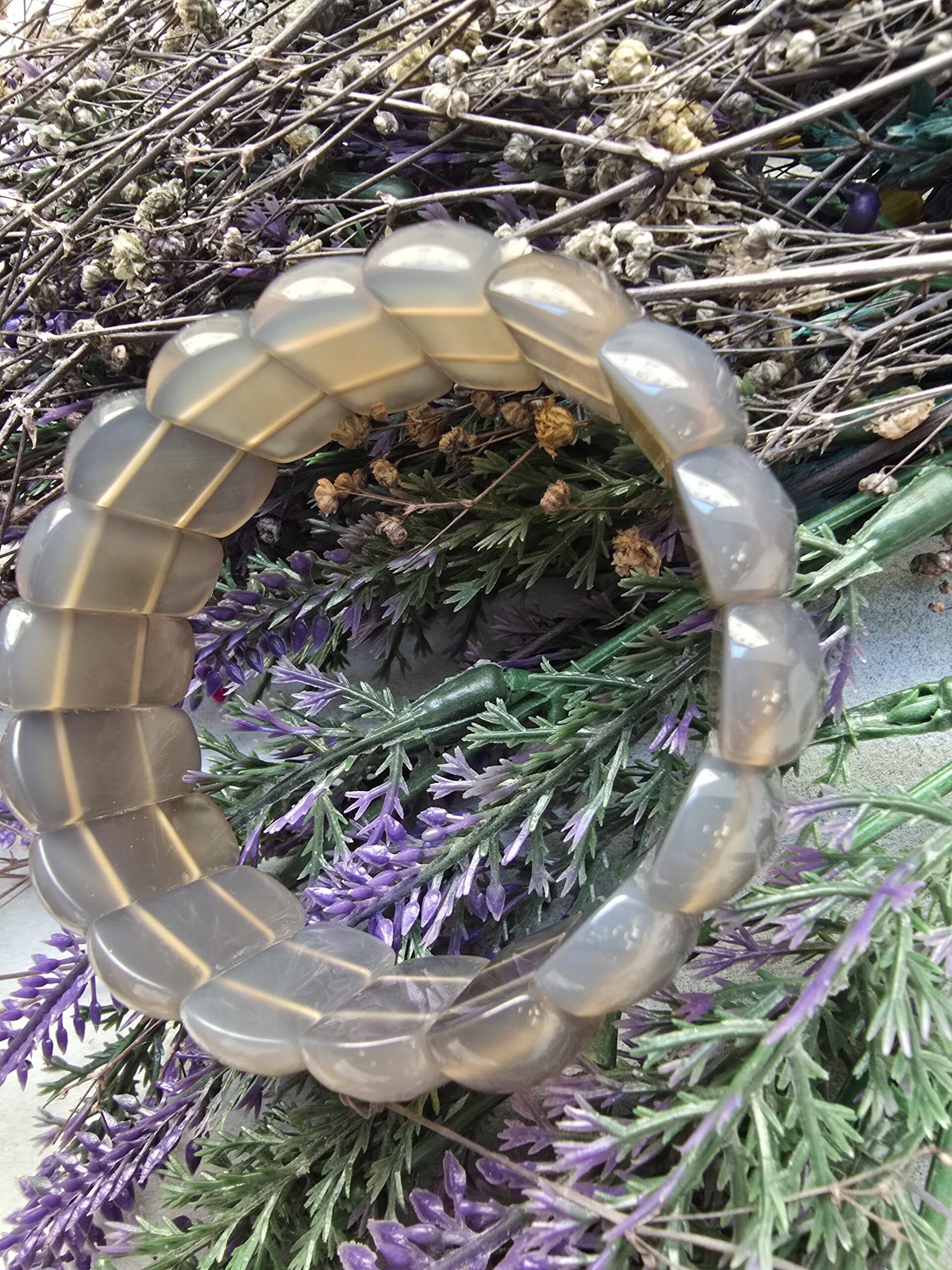 25 MM Dumanlı Kuvars Doğal Taş Bileklik