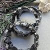 25 MM Karlı Obsidyen Doğal Taş Bileklik