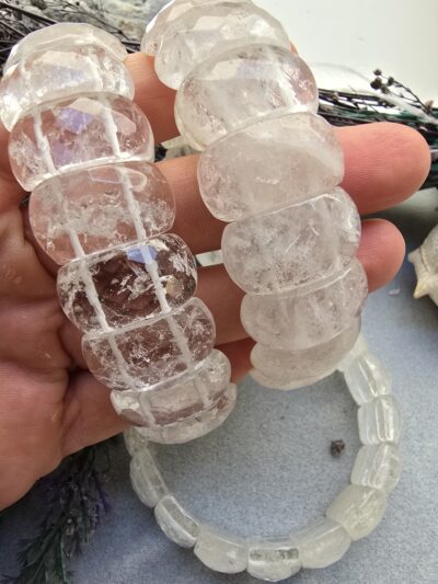 25 MM Kristal Kuvars Doğal Taş Bileklik