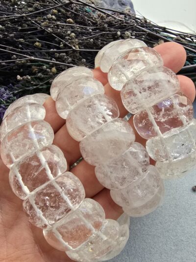 25 MM Kristal Kuvars Doğal Taş Bileklik