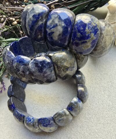 25 MM Lapis Doğal Taş Bileklik