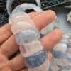 25 MM Pembe Kuvars Akuamarin Doğal Taş Bileklik