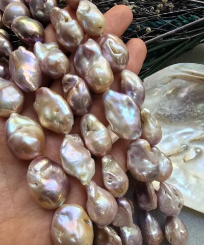5A Kalite 14 MM Pembe Barok Doğal İnci