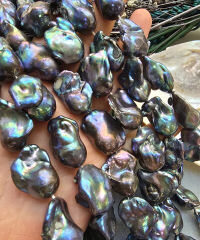5A Kalite 14 MM Siyah Barok Doğal İnci