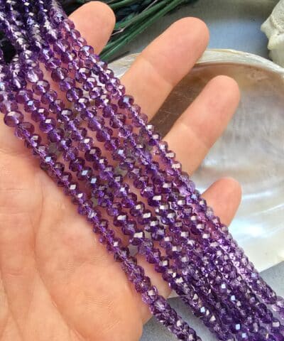 6X4 MM Fasetli Rondela Ametist Taşı