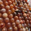 8 MM Küre Acık Kahve Damarlı Akik Taşı