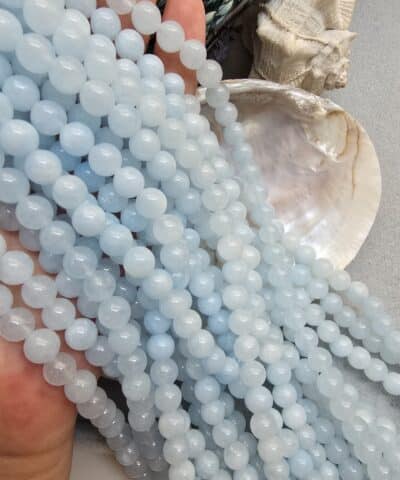 8 MM Küre Akuamarin Ceyt Kuvars Taşı