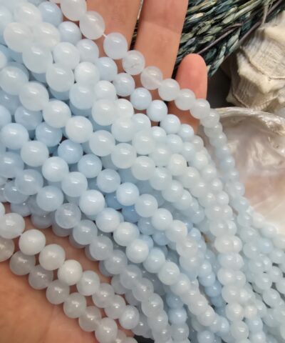 8 MM Küre Akuamarin Ceyt Kuvars Taşı
