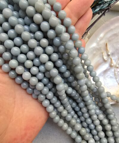 8 MM Küre Angelit Ceyt Kuvars Taşı