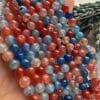 8 MM Küre Bordo Mavi Mix Akik Taşı
