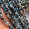 8 MM Küre Gece Mavisi Damarlı Akik Taşı
