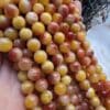8 MM Küre Kızıl Sitrin Ceyt Kuvars Taşı