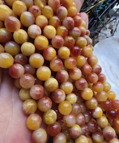 8 MM Küre Kızıl Sitrin Ceyt Kuvars Taşı