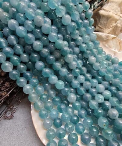 8 MM Küre Koyu Akua Ceyt Kuvars Taşı