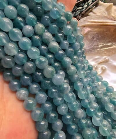 8 MM Küre Koyu Akuamarin Ceyt Kuvars Taşı
