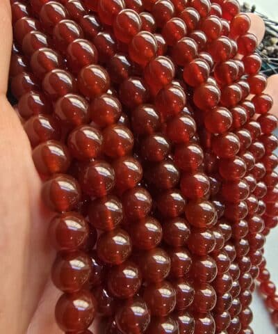 8 MM Küre Koyu Karnelyan Akik Taşı
