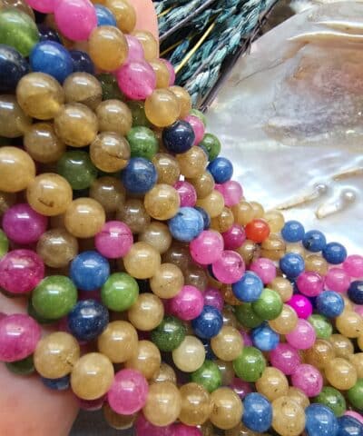 8 MM Küre Koyu Turmalin Ceyt Kuvars Taşı