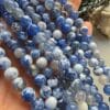 8 MM Küre Mavi Beyaz Benekli Akik Taşı