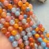 8 MM Küre Turuncu Mavi Mix Akik Taşı